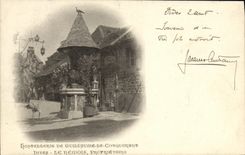 POSTAL Remois divino Hostellrie de la VENDIMIA de Guillermo el dueno de Remois del conquistador