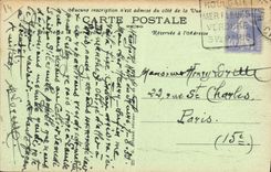 POSTAL de la VENDIMIA divina en la columna del mar de Guillermo los ninos del conquistador