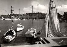 CPM Deauville Plage Fleurie Le Bassin des Yachts et les hauteurs de TRouville Bateaux 