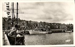 VINTAGE POSTCARD Deauville the Port of the Yachts Boats