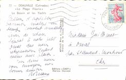 MODERN CARD Deauville Flowered Beach Boats