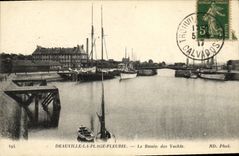VINTAGE POSTCARD Deauville Basins of the Yachts Boats