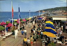 MODERN CARD Deauville Flowered Beach the Bar of the Sun and Boards