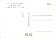 MODERN CARD Deauville Beach Flowered the Bar of the Sun on the Beach