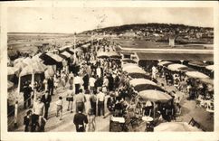 VINTAGE POSTCARD Deauville Flowered Beach the Bar of the Sun