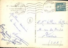 MODERN CARD Deauville Trouville Aveneu of the Republic and Place of the station