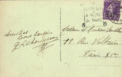 VINTAGE POSTCARD Deauville Flowered Beach New Baths and the Beach