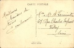 VINTAGE POSTCARD Deauville Beach Flowered Les Bains At the Bottom Normandy and the Casino