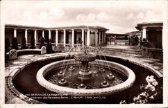 VINTAGE POSTCARD Deauville the Flowered Beach Interior of the new baths L atrium