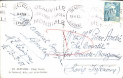 CPA Deauville Plage Fleurie Le Casino et le Normandy