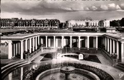 VINTAGE POSTCARD Deauville Flowered Beach the Casino Normandy Hotel and L establishment of the baths