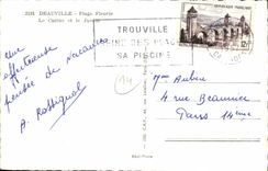 CPA Deauville Plage Fleurie Le Casino 