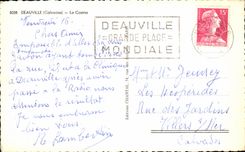 CPA Deauville Plage Fleurie Le Casino 