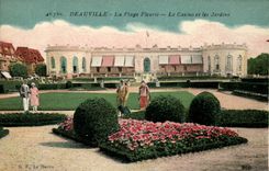 VINTAGE POSTCARD Deauville the Casino Flowered Beach the casino and gardens