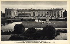 VINTAGE POSTCARD Deauville the flowered beach the casino seen of the ajrdins