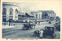 VINTAGE POSTCARD Deauville the Casino and the Royal Automobile Hotel