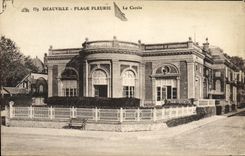 VINTAGE POSTCARD Deauville the Flowered Beach the circle