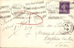 CPA Deauville La Plage Fleurie Le Casino et Normandy Hotel