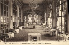 VINTAGE POSTCARD Deauville the Flowered Beach the Casino the restaurant