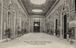 VINTAGE POSTCARD Deauville Interior of the Casino Gallery of the 1st stage