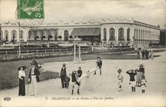 VINTAGE POSTCARD Deauville the Casino Seen of the gardens Children