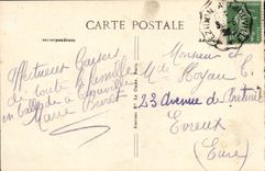VINTAGE POSTCARD Deauville the Casino and the Boulevard of the automobile Sea