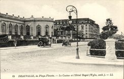 VINTAGE POSTCARD Deauville the Casino the Flowered Beach the casino and L Royal hotel