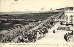 VINTAGE POSTCARD Deauville the Flowered Beach the Casino and the walk of the sea