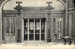 VINTAGE POSTCARD Deauville the entered Flowered Beach of the restaurant of the casino