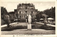 VINTAGE POSTCARD Deauville the Flowered Beach Hotel of the Lighthouse