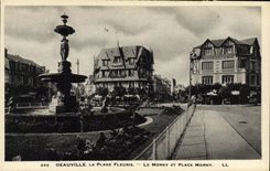 CPA Deauville La Plage Fleurie Le Morny et Place Morny