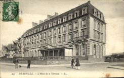 VINTAGE POSTCARD Deauville L Hotel and the Terrace Restoring