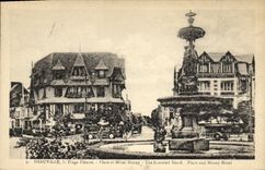 CPA Deauville La Plage Fleurie Place et Hotel Morny