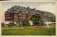 VINTAGE POSTCARD Deauville the Flowered Beach the new Golf