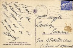 VINTAGE POSTCARD Deauville the Flowered Beach the new Golf