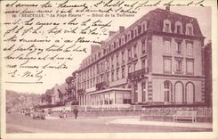 VINTAGE POSTCARD Deauville the Flowered Beach Hotel of the Terrace