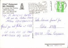 CPM Deauville La Plage Fleurie Hotel Restaurant des Prairies Avenue des Prairies