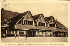 CPA Deauville la Plage Fleurie La Gare