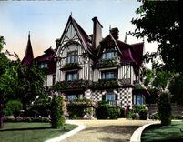 MODERN CARD Deauville the Flowered Beach the farm of the slope