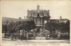 VINTAGE POSTCARD Deauville the Flowered Beach the town hall