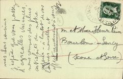 VINTAGE POSTCARD Deauville the Flowered Beach Desired Monument and Street Hoc