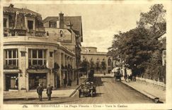 VINTAGE POSTCARD Deauville the Beach Flowered Ciros Towards the Casino