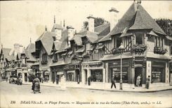 VINTAGE POSTCARD Deauville the Flowered Beach Stores of the street of the casino