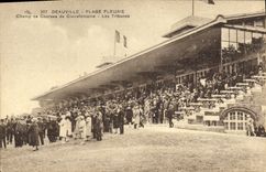 VINTAGE POSTCARD Deauville the Flowered Beach Racecourse of Clairefontaine