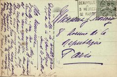 VINTAGE POSTCARD Deauville the Flowered Beach Racecourse weighing Hippisme Horses