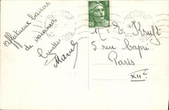 VINTAGE POSTCARD Deauville the Flowered Beach Hippodrome of Clairefontaine weighing Hippisme Horses