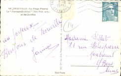 CPM Deauville Plage Fleuries Le Normandy L Hotel 