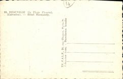 VINTAGE POSTCARD Deauville the Flowered Beach Normandiy Hotel