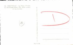 VINTAGE POSTCARD Deauville the Flowered Beach Normandy Hotel and gardens