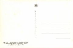 CPA Deauville La Plage Fleurie Hotel Normandy et le boulevard Cornuche